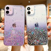 Luxury Glitter Transparent Phone Case For iPhone 11 12 13 14 Pro Max XS X XR 7 8 Plus SE 2020 Mini Soft Bumper Back Cover