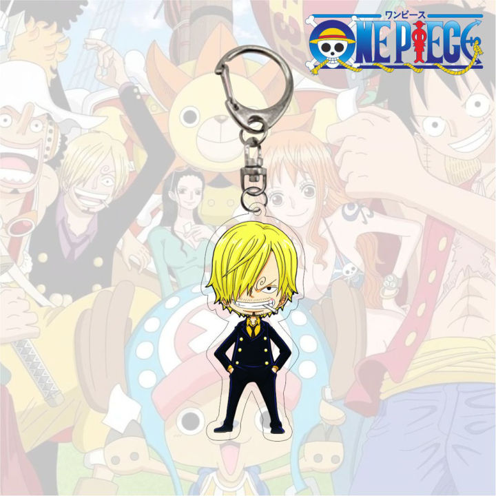 RJZ28 Sanji Zoro Pendant Acrylic Miniatures Scultures Luffy Keychain ...