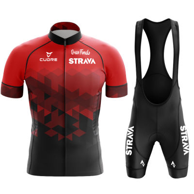 2022 STRAVA Cycling Set Bike uniform Summer Cycling Jersey Set Road Bicycle Jerseys MTB Bicycle Wear Breathable Cycling Clothing