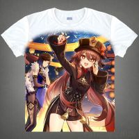 Anime Azur Lane Hutao Men Women Cosplay 3D Basic Short Sleeve T-shirt Tee