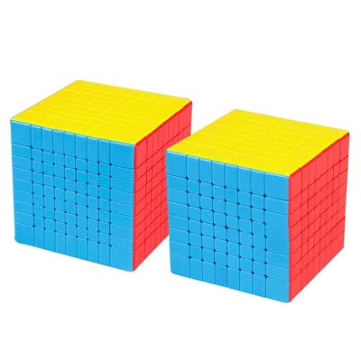 Meilong Speedcube สีดำและ Stickerle Moyu 7X7x7 8X8x8 6X6x 6ลูกบาศก์มายากล Mofangjiaoshi 4X4 5X 5เกมส์ประลองความเร็วของเล่น