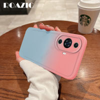 เคส ROAZIC ไล่ระดับสีสีชมพูฟ้าสำหรับ Huawei Nova 11 10 9 8i 7 SE Y71 Y70 P60 Pro Honor X9a 70 50 4G 5G เคสใส่โทรศัพท์ TPU นิ่มป้องกันกระเป๋าใส่กล้อง C02-1กล่องกันกระแทก