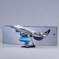 47ซม. เครื่องบินรุ่นของเล่น B747 AIR Singapore Airways เครื่องบินรุ่น Light และล้อ1150 Scale Diecast เรซิ่นเครื่องบิน