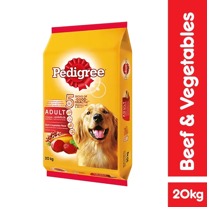 PEDIGREE Dog Food – Dry Dog Food in Beef and Vegetable Flavor, 20kg ...