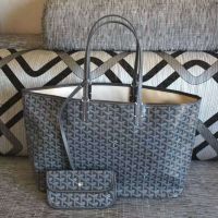 Goyard Goya ฟันสุนัขด้านเดียวตะกร้าผักกระเป๋าช้อปปิ้งผ้าใบกระเป๋าโท้ทแบบพกพากระเป๋าแม่