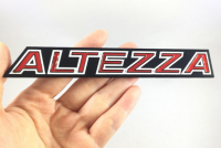 โลโก้เพจ อัลเท็ซซ่า โตโยต้า งานโลหะ ติดด้านหลัง Metal ALTEZZA Letter Logo Auto Side Rear Emblem Sticker Badge Decal Toyota