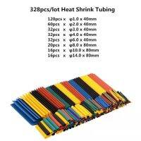 【cw】 328Pcs 8 Sizes 5 Color Polyolefin 2:1 Halogen Shrink Tubing Tube Assortment Sleeving Wrap Tubes 【hot】 !