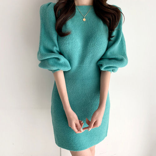 2021oceanlove-vestidos-solid-puff-sleeve-knitting-vintage-autumn-winter-2021-chic-robe-femme-high-waist-soft-korean-women-dresses
