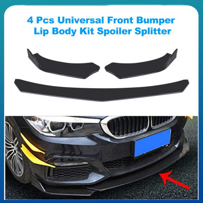 4 Pieces Car Front Bumper Lip Body Kit Spoiler Splitter Bumper Canard Lip Splitter Exterior Parts Universal for Golf 5 BMW E90