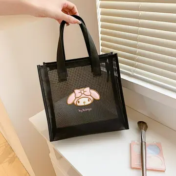 Sanrio Kawaii Kuromi My Melody Cinnamoroll New Cartoon Transparent  Waterproof Handheld Washing Bag Cosmetic Bag Handbag Gift