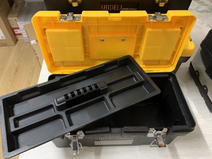 กล่องเครื่องมือช่าง-กล่องเครื่องมือ-กล่องใส่เครื่องมือ-แบบมีถาดรองด้านใน-กล่องเหล็ก-กล่องพลาสติก-กล่องแสตนเลส-กล่อง
