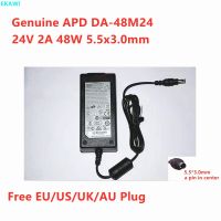 (ใหม่-ต้นฉบับ)☒DA-48M24 APD ของแท้24V 2A 48W 5.5x3 0อะแดปเตอร์ AC มมสำหรับเครื่องชาร์จอุปกรณ์พลังงาน