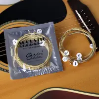 baoda 6ชิ้น/เซ็ต Universal Acoustic Guitar String ทองเหลืองหกเหลี่ยม STEEL Core Strings สำหรับ