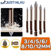 JUSTINLAU Tungsten Carbide Glass Drill Bit Alloy Carbide Point with 4 Cutting Edges Tile Glass Cross Spear Head Drill Bits