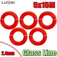 LUSQI 5X15m Grass Trimmer Line 100 Nylon Round Brush Cutter Rope Lawn Mower Trimmer line For Grass Garden Tools