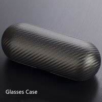 New 2023 Carbon Fiber Material Sunglasses Case New Black Leather Mens Eyewear Case Ladies Glasses Holder Protect Case