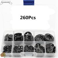 MAOLU500233906 260Pcs เหล็ก65Mn แหวนล็อคฟัน 9ขนาด สีดำสีดำ Starlock washers Assortment KIT แหวนล็อคแบบกด M2/M2.5/M3/M4/M5//M8/M10/M12 เครื่องล้างฟันภายใน เครื่องผลิตเครื่องจักร