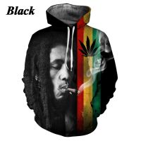 2023 style Hoodie Top New 3D Printing Hoodie Mens Long Sleeve Hooded Sweatshirt Bob Marley Pattern Hot Selling，can be customization