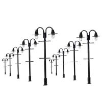 Hot Selling L310 10Pcs Model Railway 1:87 Lamppost Lamp HO Scale Street Lights 5.5Cm 12V