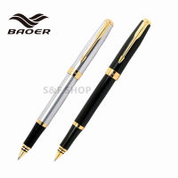 พร้อมส่ง ปากกาเจล ปากกาโรลเลอร์บอล หมึกน้ำเงิน รุ่น 388 ด้ามโลหะ ด้ามมี 2สี ด้ามสีดำเหน็บทอง/ด้ามสีเงินเหน็บทอง（ราคาต่อด้าม）#ปากกาเจล