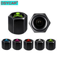 【 Cw】 Dsycar 4Pcs Valve Stem Cap-อลูมิเนียม Subdued พร้อมแหวนยางขอบล้อยางกันฝุ่นเหมาะกับรถยนต์รถบรรทุกจักรยานรถจักรยานยนต์