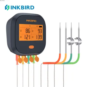 INKBIRD Digital Meat Thermometer 2 Sec Instant Readout IHT-2PB With  External Probes Bluetooth Backlight Display For Grilling BBQ