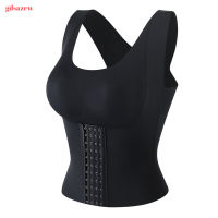 GDS Women Breathable Shapewear 4 In 1 Front Buckle Chest Support Chest Support Vest Sport Yoga Underwear Solid Color Seamless Tank Top 4-In-1 Waist Trainer Bra 【 Fast Delivery】