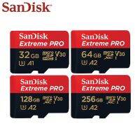 Sandisk การ์ดความจำเอ็กซ์ตรีมโปรไมโครการ์ด SD 256GB 128GB 64GB V30 U3บัตร TF แฟลชการ์ด A2 32GB A1สำหรับโดรนกล้อง