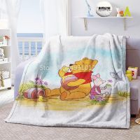 BLANKET Winnie Tigger Piglet เด็กหนาผู้ใหญ่โยนผ้านวมบ้านสิ่งทอนักเรียนหอพักนักเรียนหน้ากากแอร์