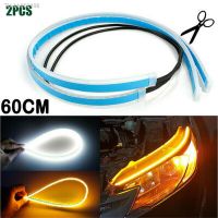 ☒❡ 2PCS 30cm 45cm 60cm Sequential LED Strip Turn Signal Indicator Car DRL Daytime Running Light