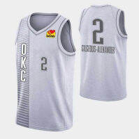 Shai Gilguard-Alexander Josh Giddey เสื้อบาสเก็ตบอล Chet Holmgren Luguentz Dort Problehomas 2022-23 City OKC Thunders Jersey 2021