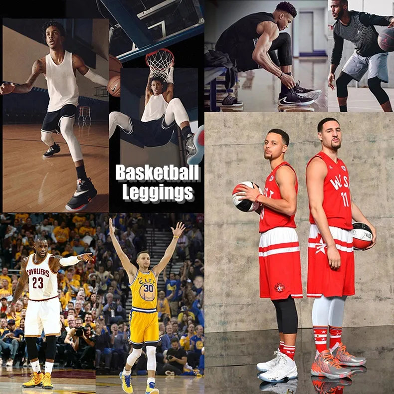 Namiya Men's Sports Basketball Leggings Compression Shorts Pants