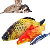 3PCS Cat Toys Interactive Fish Shaped Plush Kitten Toys Catnip Toys Cat Supplies for Cats Kittens Toys