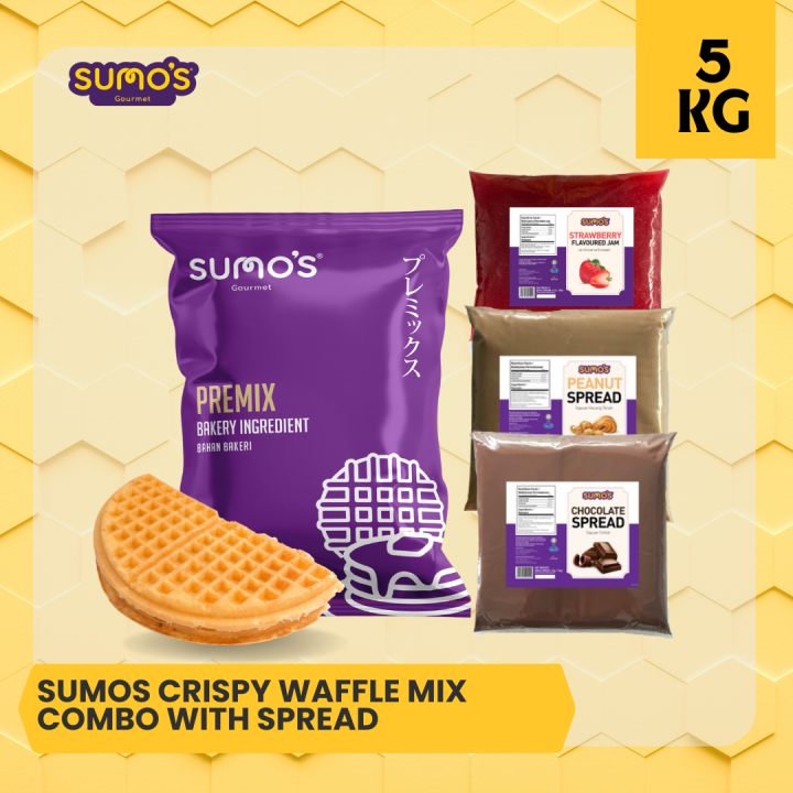 Sumo's Crispy Waffle Premix & Jam Combo Mix HALAL Lazada