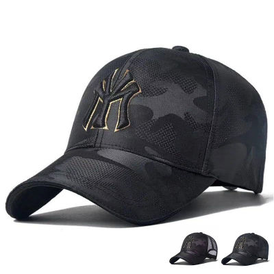 Camouflage Letter Embroidered Mens Baseball Cap Womens Leisure Sports Golf Caps Summer Breathable Sunscreen Mesh Hat Trucker Hats Adjustable