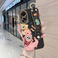 เคสโทรศัพท์พร้อมสำหรับ OPPO A78 4G OPPOA78 4G นุ่มขอบสี่เหลี่ยมเคสการ์ตูนชุบเคสโทรศัพท์ชุบหรูหราเคสโทรศัพท์นิ่ม