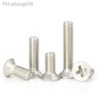 50Pcs M1 Stainless Steel Flat countersunk head Small Screws Phillips Cross Screw nail bolt Length 3mm-8mm