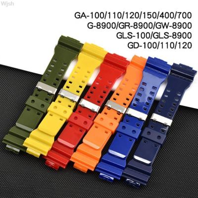 ✎ สายนาฬิกาเรซิ่นสำหรับ Casio G-Shock GA-100/110/120/150/200/300/400/700 GD-100/120 G-8900 GW-8900 GLS-100 สายนาฬิกาสร้อยข้อมือ