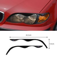 2 Pcs For BMW E46 Old 3 Series Headlights Stickers Eyebrow Eyelids Trim Carbon Fiber Cover Car Decorative Accessories