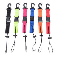 Scuba Diving Lanyard Clip Dive Camera Coil Lanyard Clip Webbing Strap Spring Coiled Lanyard Underwater Diving Tool