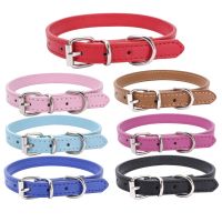 Alloy Buckle Leather Dog Collar Cat Collar Size Adjustable Small and Medium Dog Puppy Collar Dog Supplies
