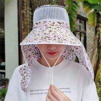 COD KKW MALL Summer Sun Hat Tea Picking Ladies Cover Face Neck Protection Work Anti-Ultraviolet Big Brim Outdoor夏季防晒帽采茶帽女士遮脸护颈干活防紫外线大沿遮阳帽户外太阳帽