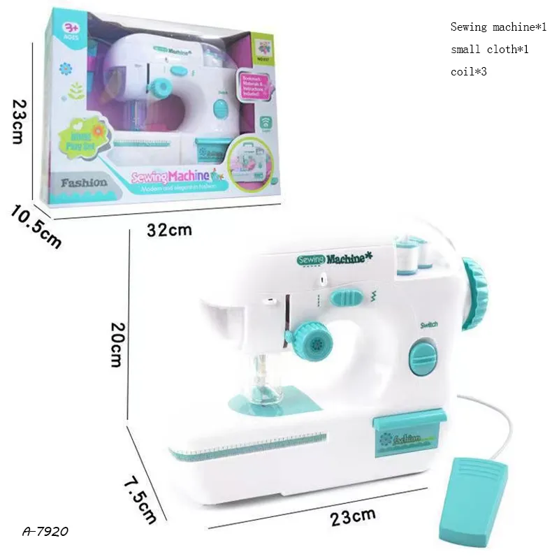 Kids Simulation Sewing Machine Toy Mini Furniture Toy Educational Learning  Design Clothing Toys Creative Gift Girls Toy