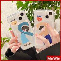 Mowin - เข้ากันได้สำหรับ เคสไอโฟน เคสโทรศัพท์ 13 pro max เคส iPhone ซิลิโคนนุ่มเคสใสหนากันกระแทกกล้องป้องกันปุ่มโลหะเคสคู่กา