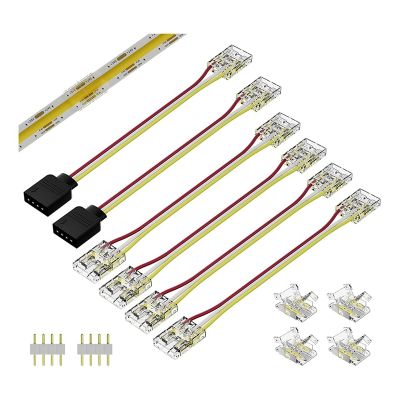 10mm Connectors for CCT Tunable COB LED Strip Light 3 Pin Solderless Terminal Extension Connection Kit