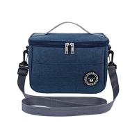 Crossbody ฉนวนถุงอาหารกลางวันความร้อนภาชนะที่เก็บรักษาอาหารปิกนิกคูลเลอร์กระเป๋าพับฉนวนกันความร้อนปิกนิกบาร์บีคิวแพ็ค