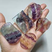 หินฟลูออไรต์แกะสลัก ลวดลายสวยงาม (Fluorite)