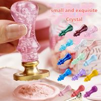 Crystal Handle Embossed Seal Handle Ornamental Wax Seal Stamp Handle Craft Supplies Envelope Decor for Packaging Scrapbooking