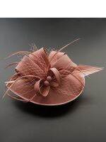 Women Chic Fascinator Hat tail Wedding Party Church Headpiece Fashion Headwear Feather Hair Accessories Sinamay Fascinators