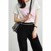 Big Flower Cotton Round Neck Tri-color Short-sleeved TEE Shirt
